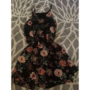 Black and Pink Floral Francesca’s Mini Dress
